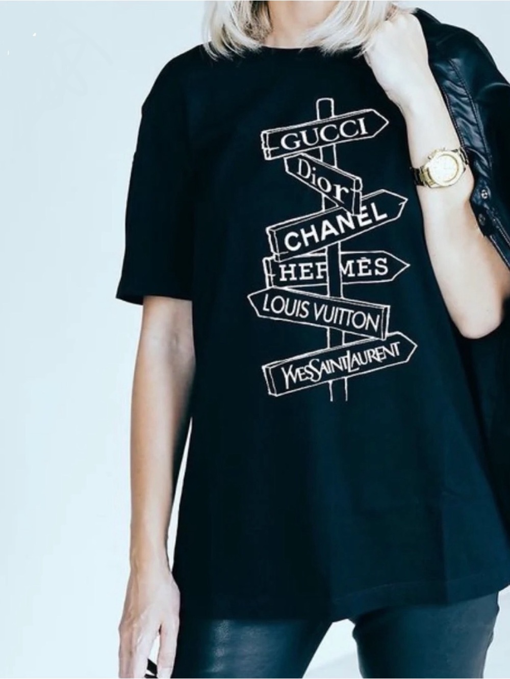 NWOT Black Graphic Unisex Fashion Cotton Tee